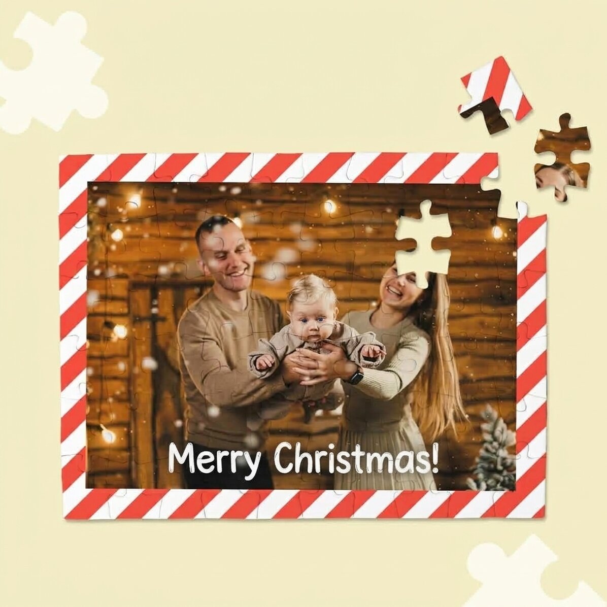 Puzzle personalizzato con foto e testo - Buon Natale