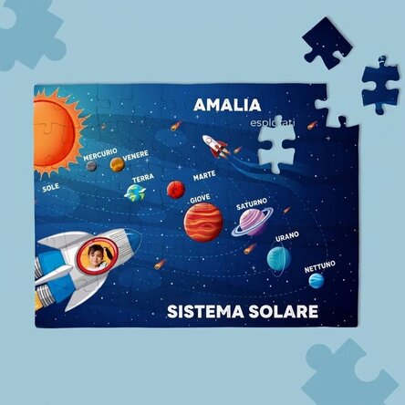 Puzzle personalizzato per bambini - Il sistema solare