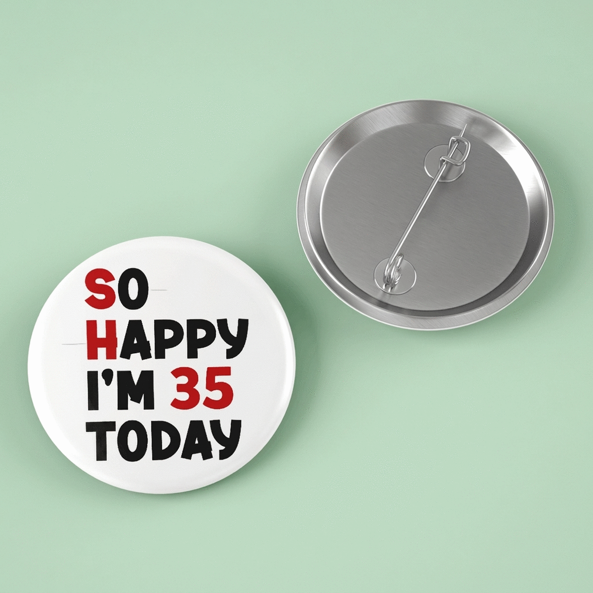 Spilla personalizzata con scritta - So happy