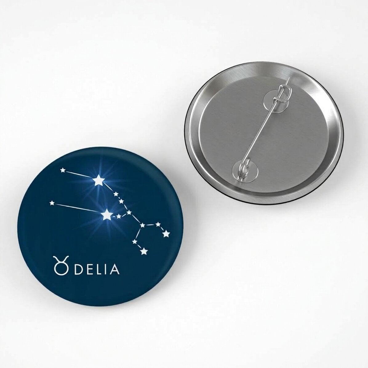Distintivo personalizzato con nome - Segno zodiacale Toro