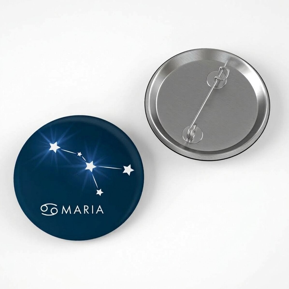 Spilla personalizzata con nome - Segno zodiacale Cancro