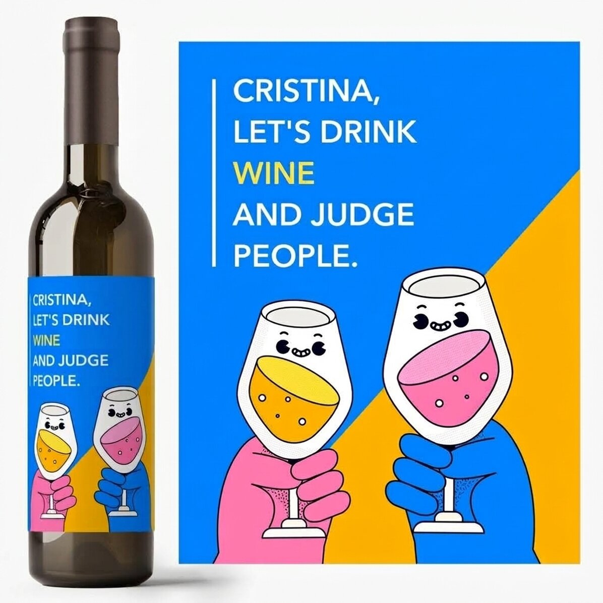 Vino personalizzato con scritta - vino