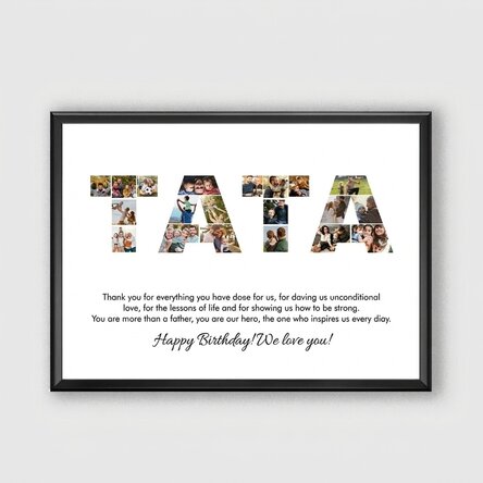 Quadro personalizzato con 20 foto e testo - PAPÀ