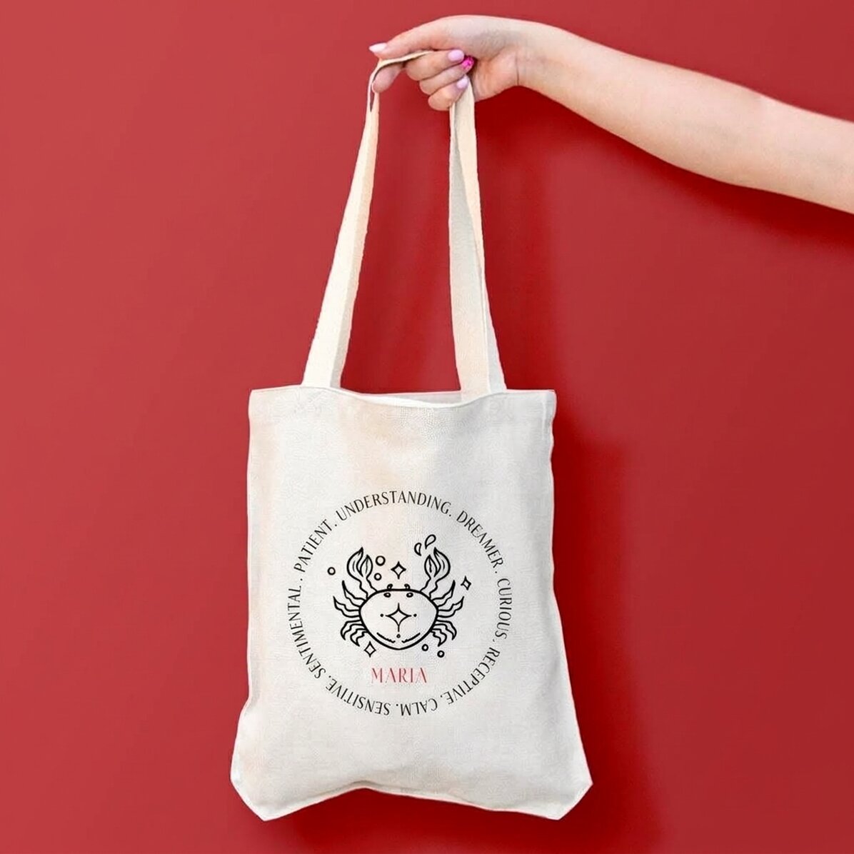 Borsa personalizzata con scritta - Segno zodiacale Cancro