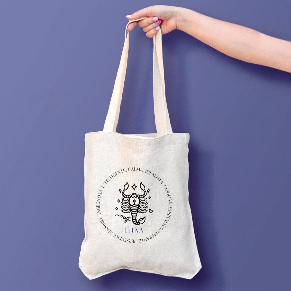 Borsa personalizzata con scritta - Segno zodiacale dello Scorpione