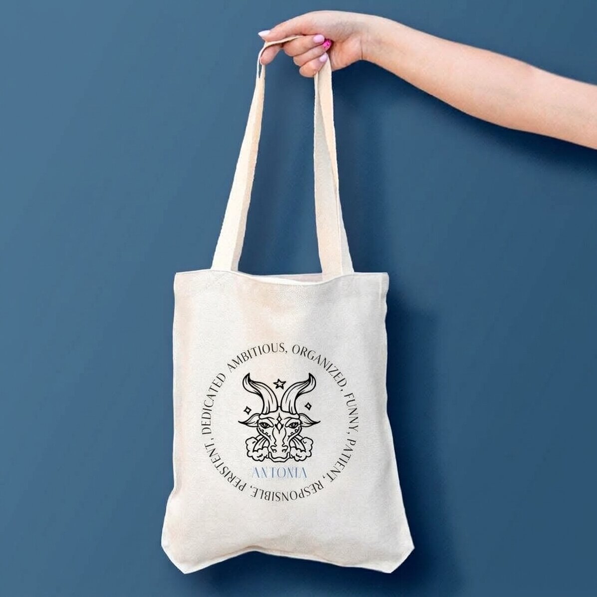 Borsa personalizzata con scritta - Segno zodiacale Capricorno