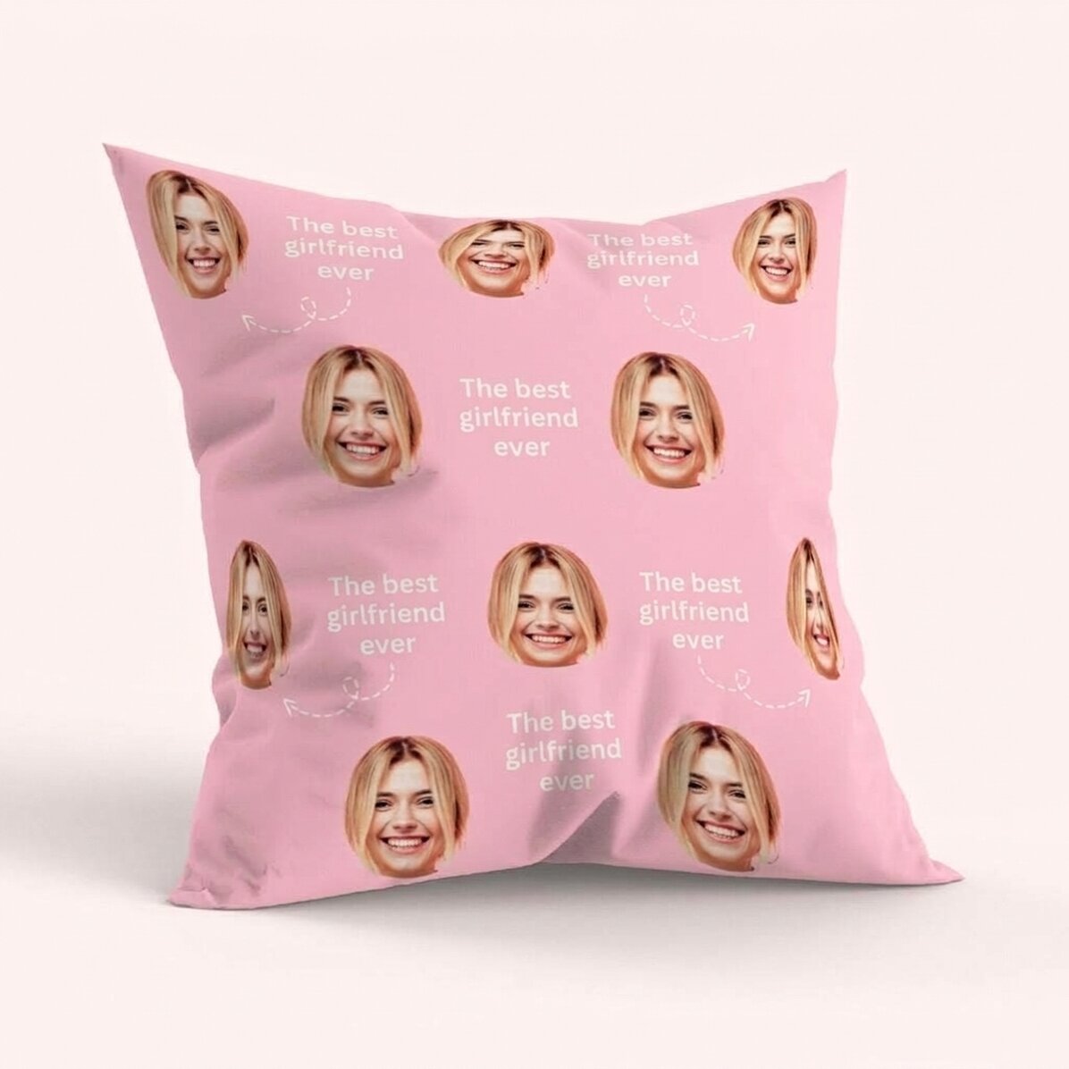 Personalised cushion with 10 photos on both sides - Girlfriend