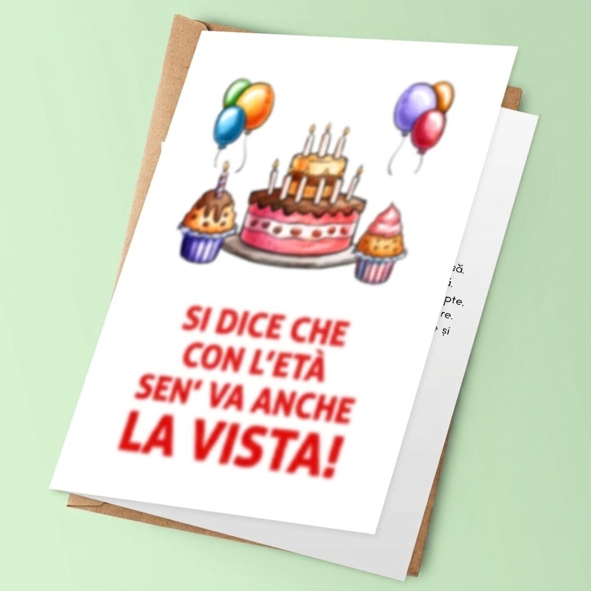 Biglietto di auguri personalizzato con testo - Con l