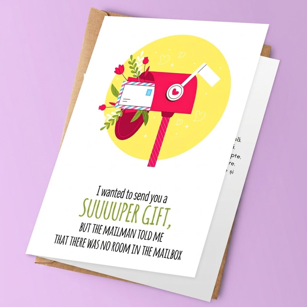 Biglietto di auguri personalizzato con testo - Un regalo fantastico