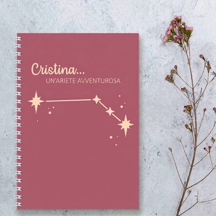 Quaderno personalizzato con testo - Segno zodiacale