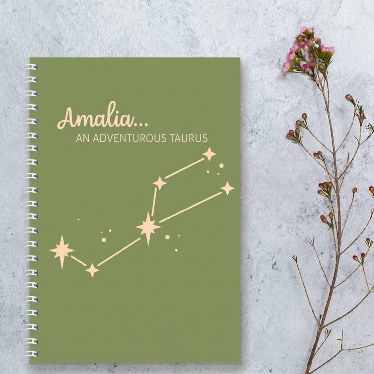Notebook personalizzato con scritta - Segno zodiacale Toro