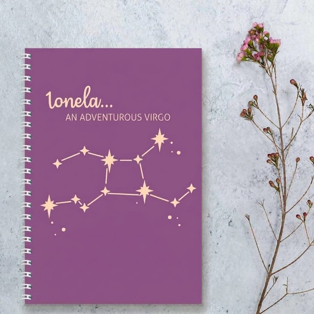Notebook personalizzato con scritta - Segno zodiacale Vergine