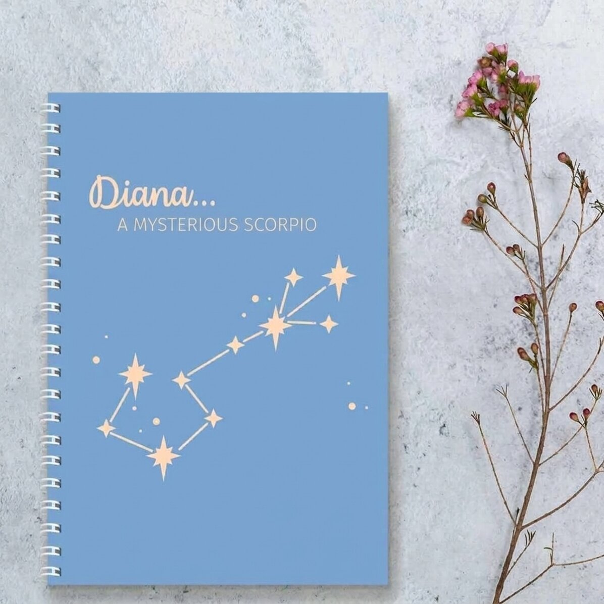 Quaderno personalizzato con testo - Segno zodiacale dello Scorpione