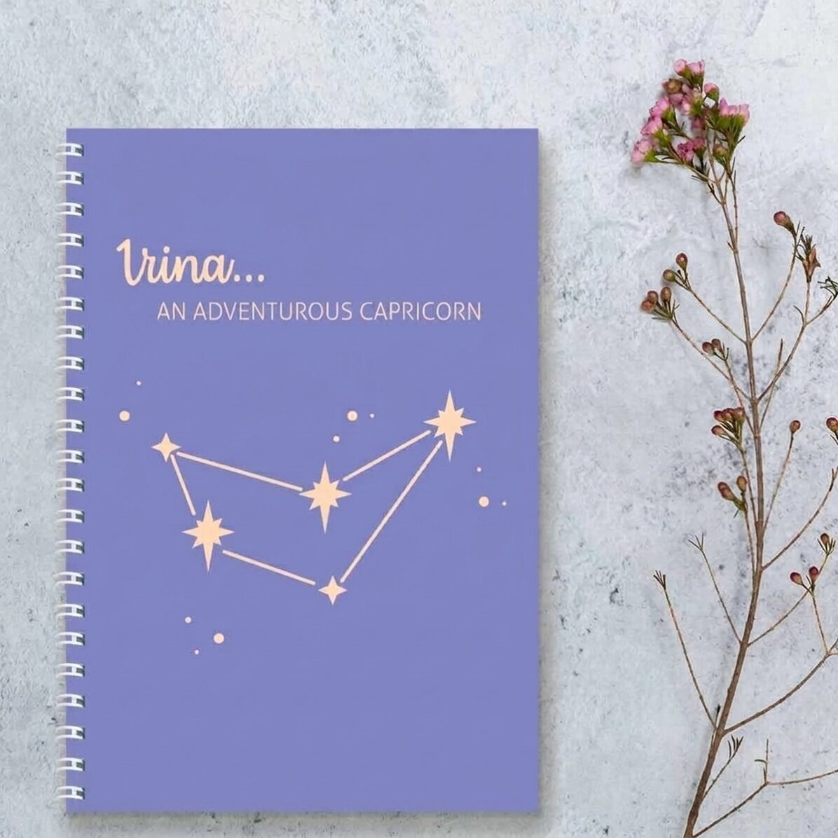 Quaderno personalizzato con scritta - Segno zodiacale Capricorno