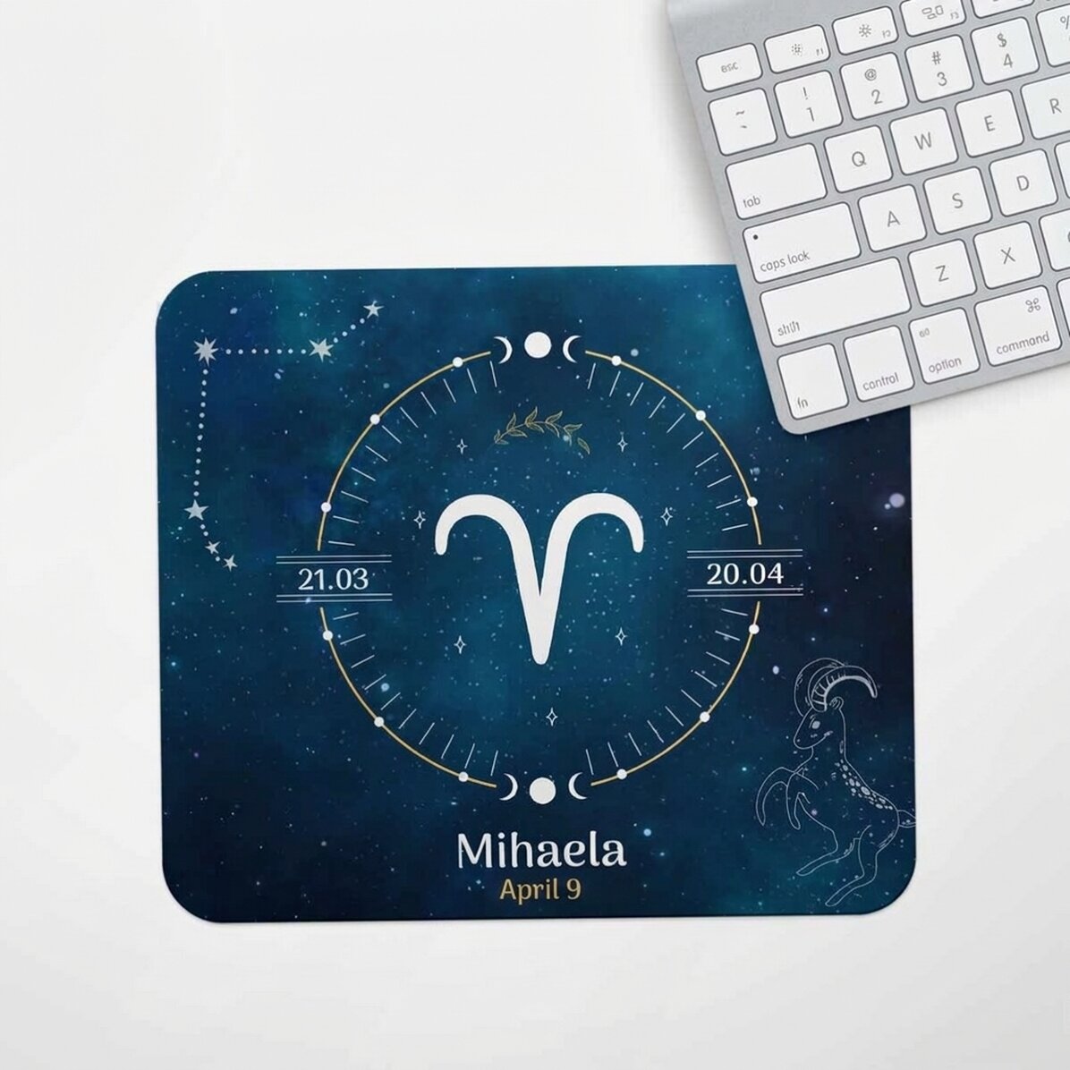 Tappetino per mouse personalizzato con testo - Segno zodiacale