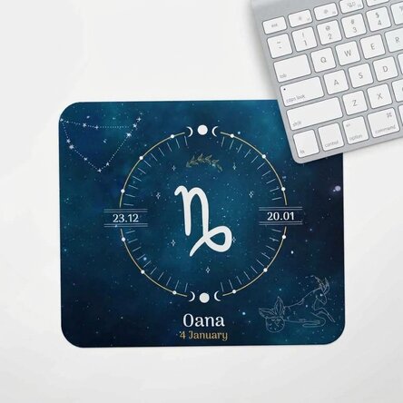 Personalised mouse pad with text - Capricorn zodiac sign