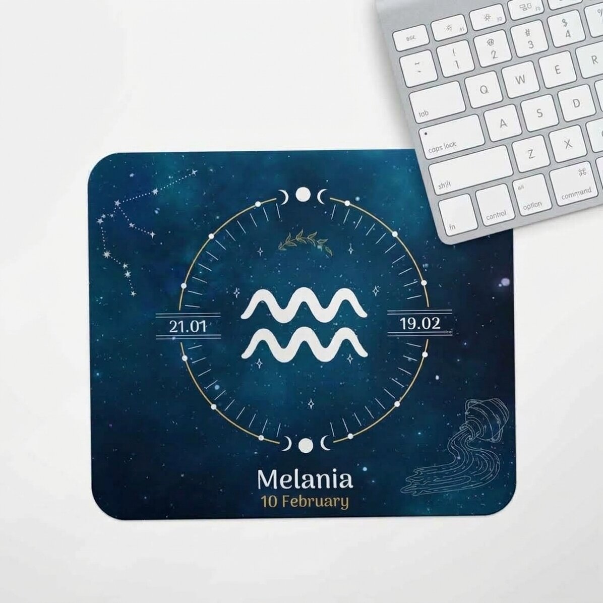 Tappetino per mouse personalizzato con scritta - Segno zodiacale dell