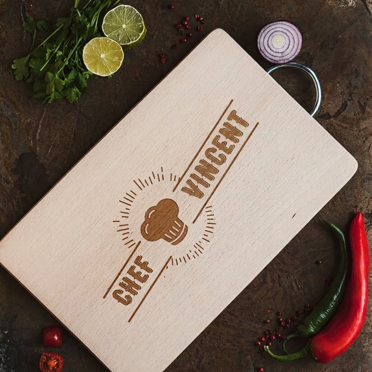 Tagliere personalizzato con scritta - Chef professionista