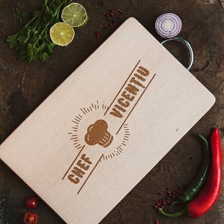 Tagliere personalizzato con scritta - Chef professionista