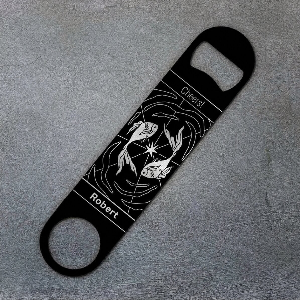 Apribottiglie personalizzato con scritta - Segno zodiacale Pesci
