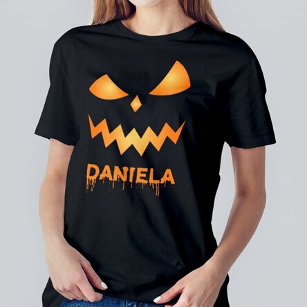 Maglietta in cotone personalizzata con nome - Scary