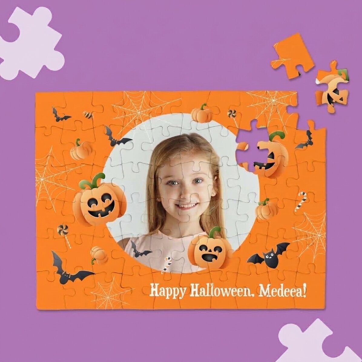 Puzzle personalizzato con una foto e un messaggio - Buon Halloween