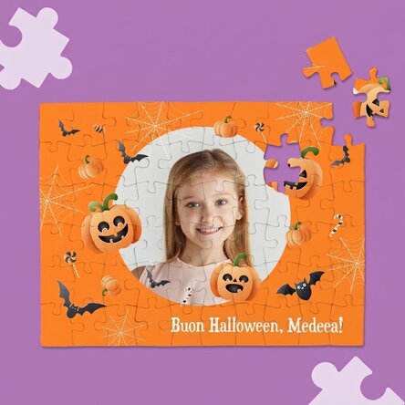 Puzzle personalizzato con una foto e un messaggio - Buon Halloween