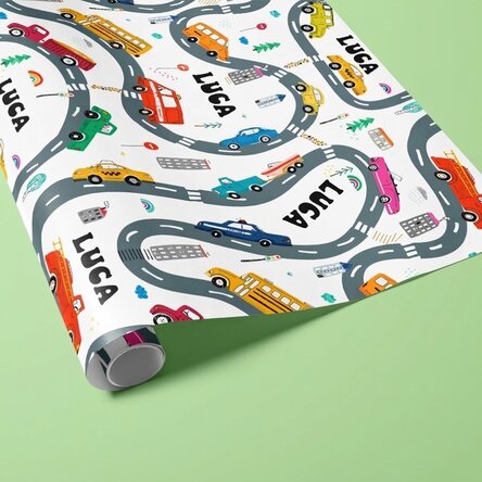 Carta da regalo personalizzata con testo - Macchinine