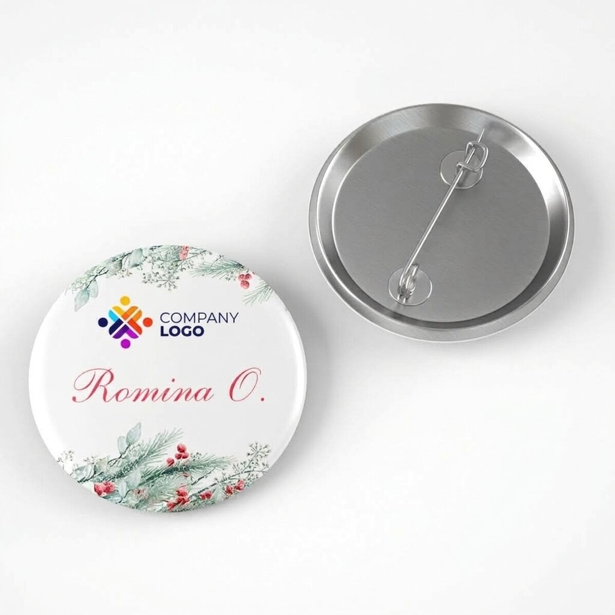 Spilla personalizzata con logo e nome: Buon Natale!