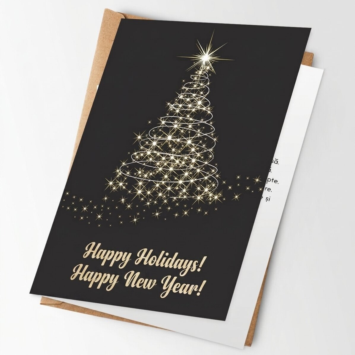 Biglietto di auguri personalizzato con testo e logo - Buone feste!