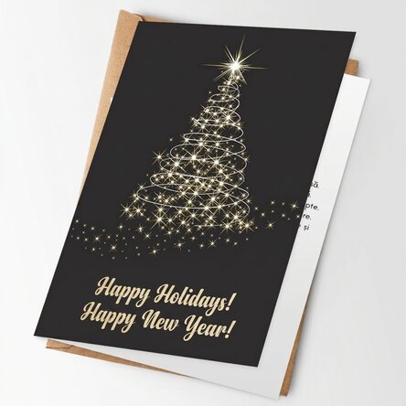 Biglietto di auguri personalizzato con testo e logo - Buone feste!