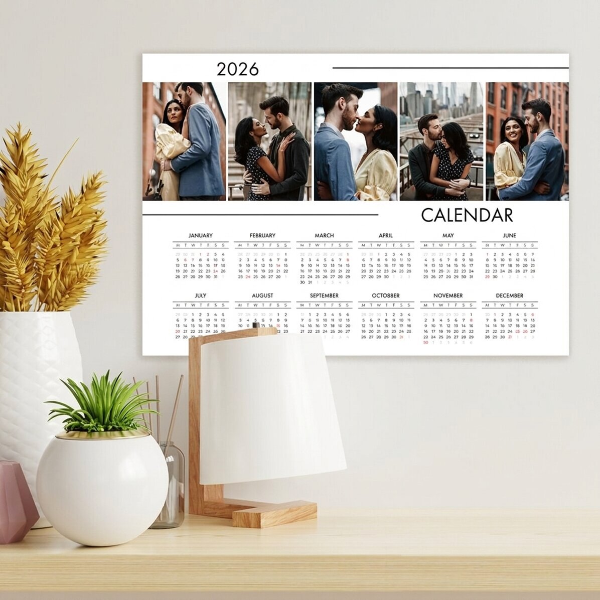 Poster calendario personalizzato con 5 foto