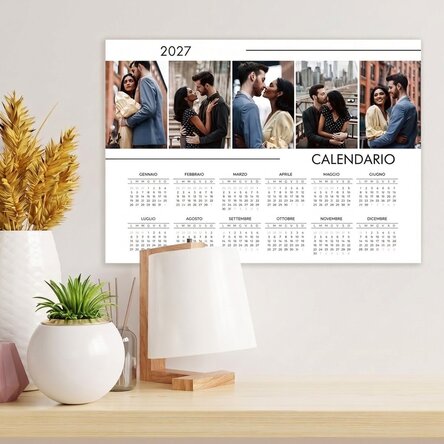 Poster calendario personalizzato con 5 foto
