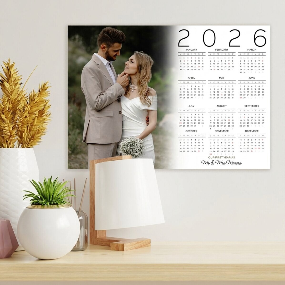 Calendario personalizzato con foto e messaggio - Il nostro primo anno