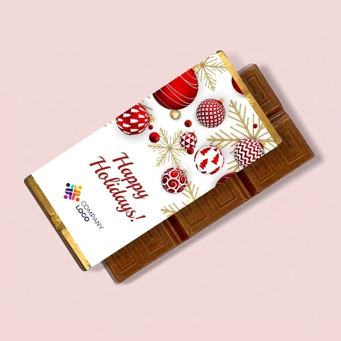 Mini tavoletta di cioccolato personalizzata con logo e messaggio - Globuri