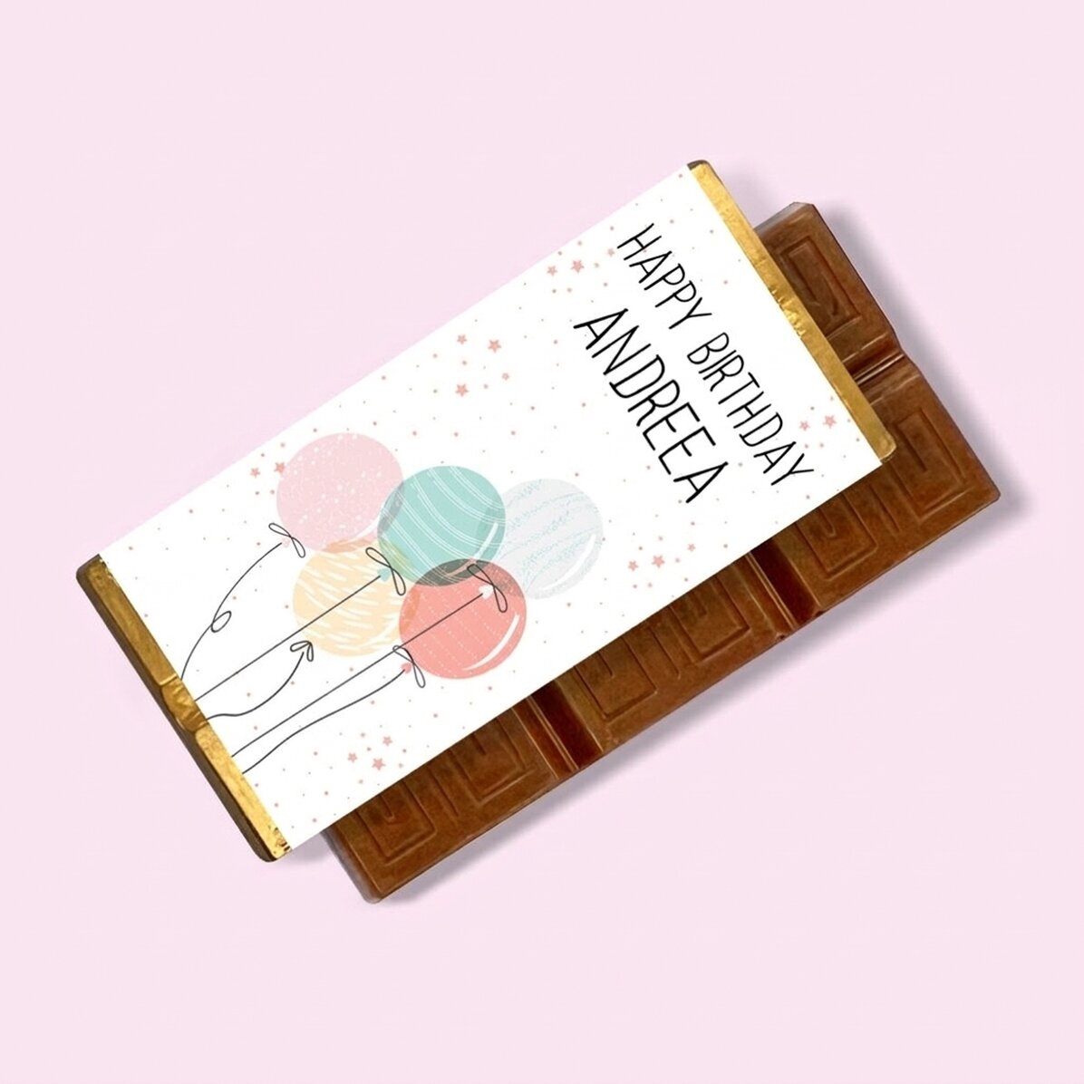 Mini tavoletta di cioccolato personalizzata con messaggio - Palloncini