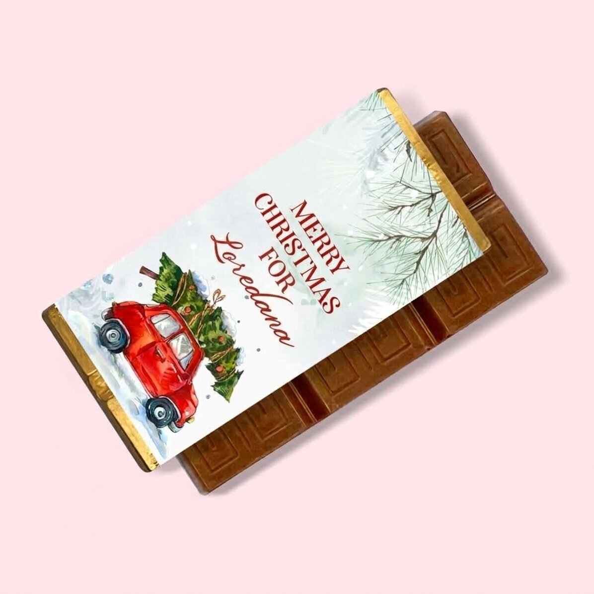 Mini tavoletta di cioccolato personalizzata con messaggio - Buon Natale