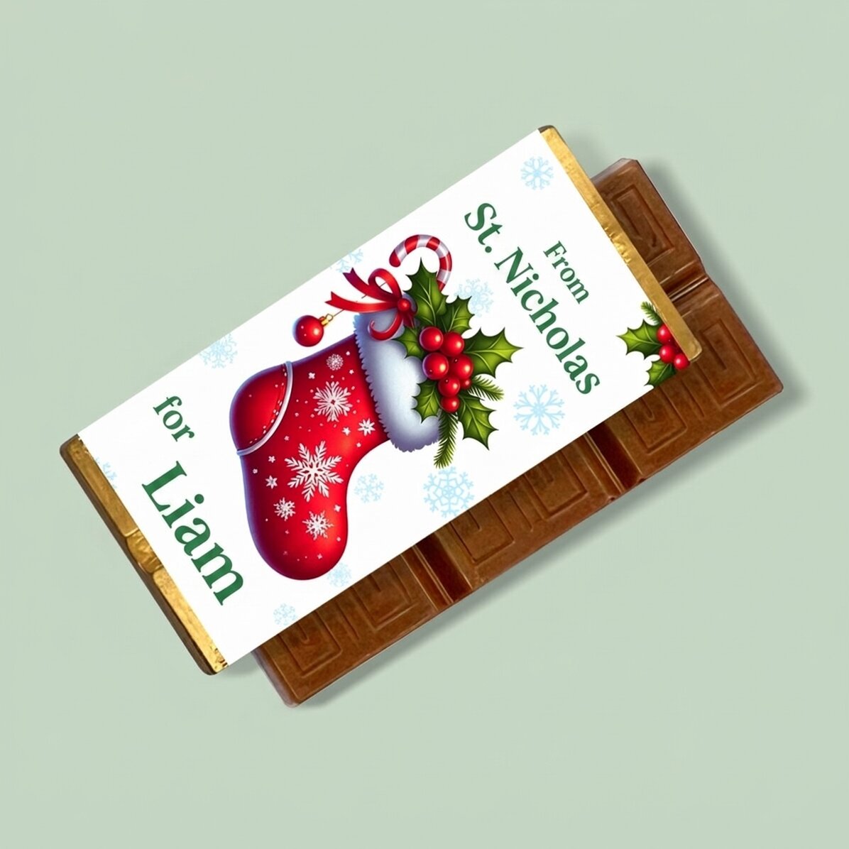 Mini tavoletta di cioccolato personalizzata con messaggio - San Nicola