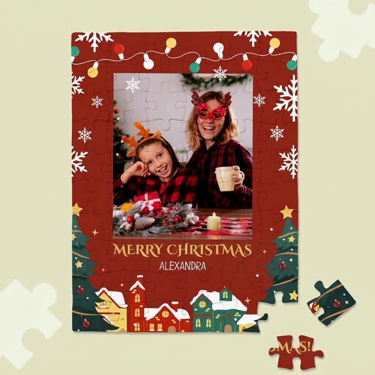 Puzzle personalizzato per bambini - Buon Natale!
