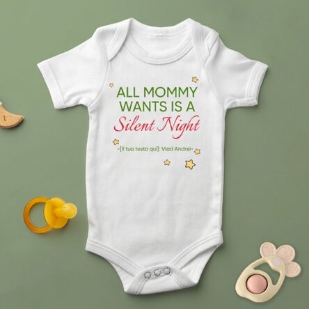 Body per bambini personalizzato con scritta - Silent Night