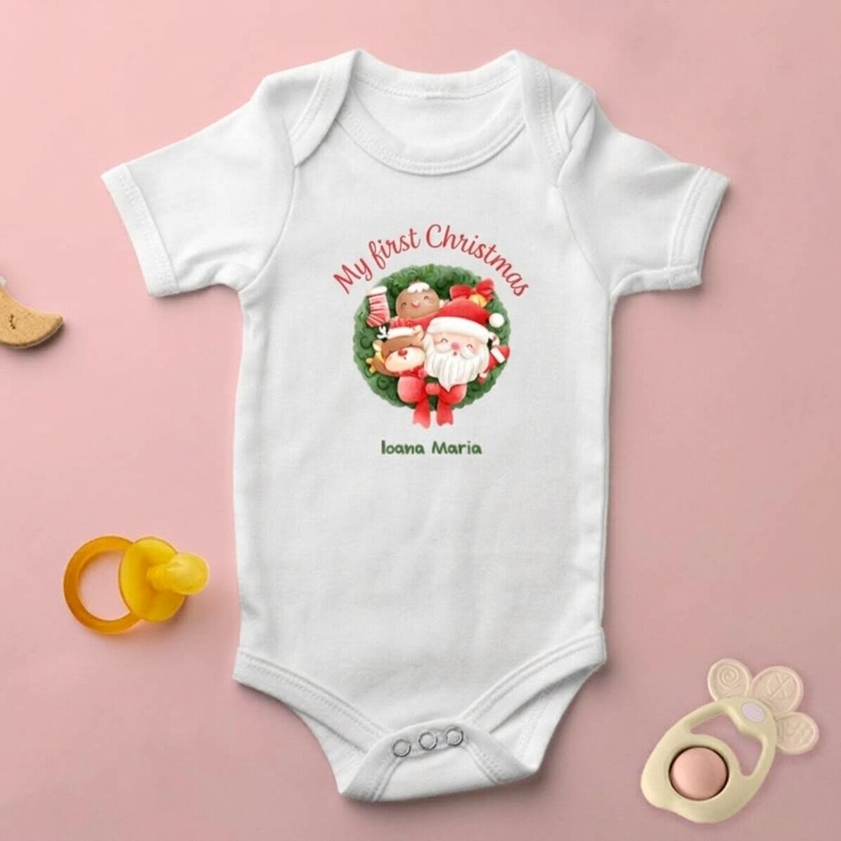 Body per bambini personalizzato con scritta - Il mio primo Natale