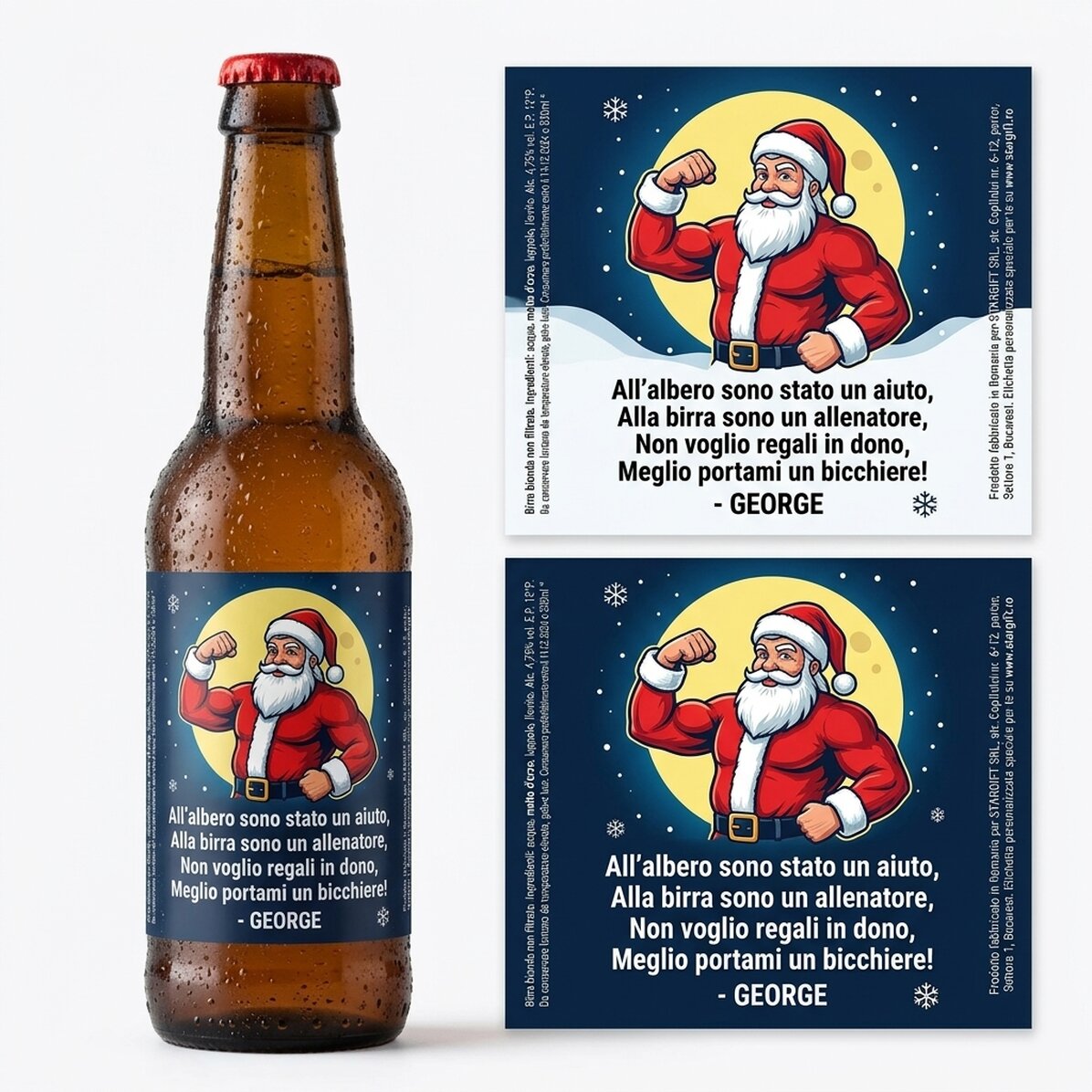 Birra personalizzata con scritta - Christmas power