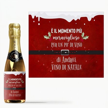 Mini bottiglia di spumante personalizzata con scritta - Most wonderful time