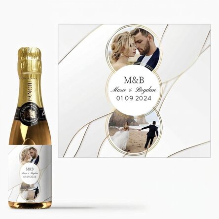 Mini bottiglia di spumante personalizzata con foto e testo - Together