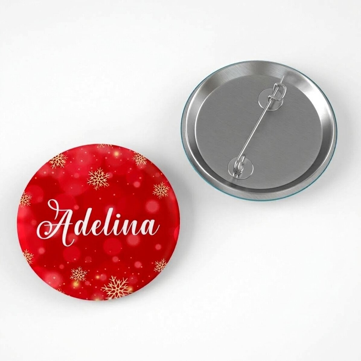 Spilla personalizzata con scritta - Snowflakes