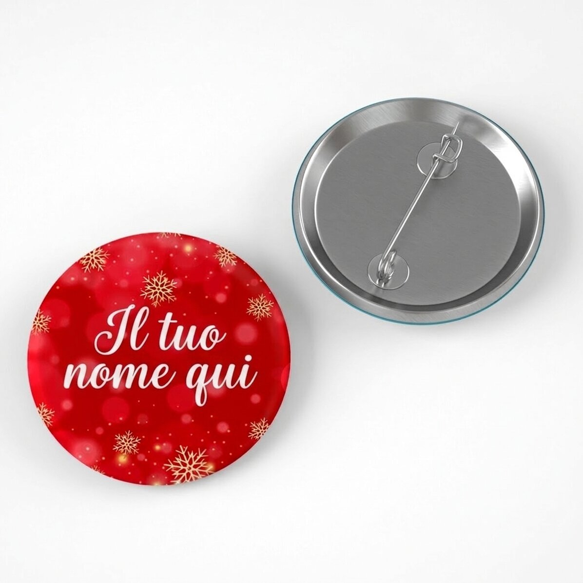 Spilla personalizzata con scritta - Snowflakes