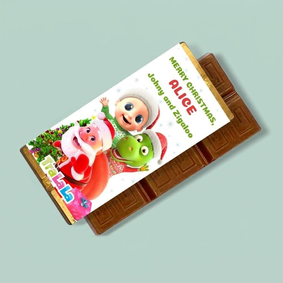 Mini tavoletta di cioccolato personalizzata con messaggio - Natale con TraLaLa