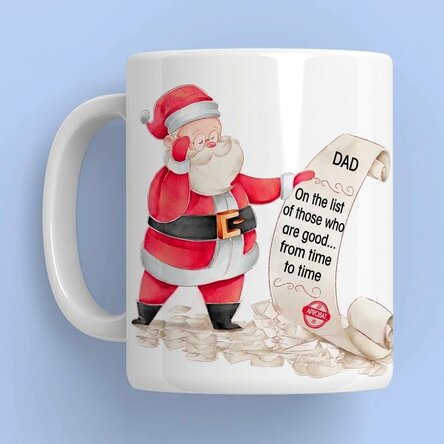 Personalised mug with message and photo - Santa's list