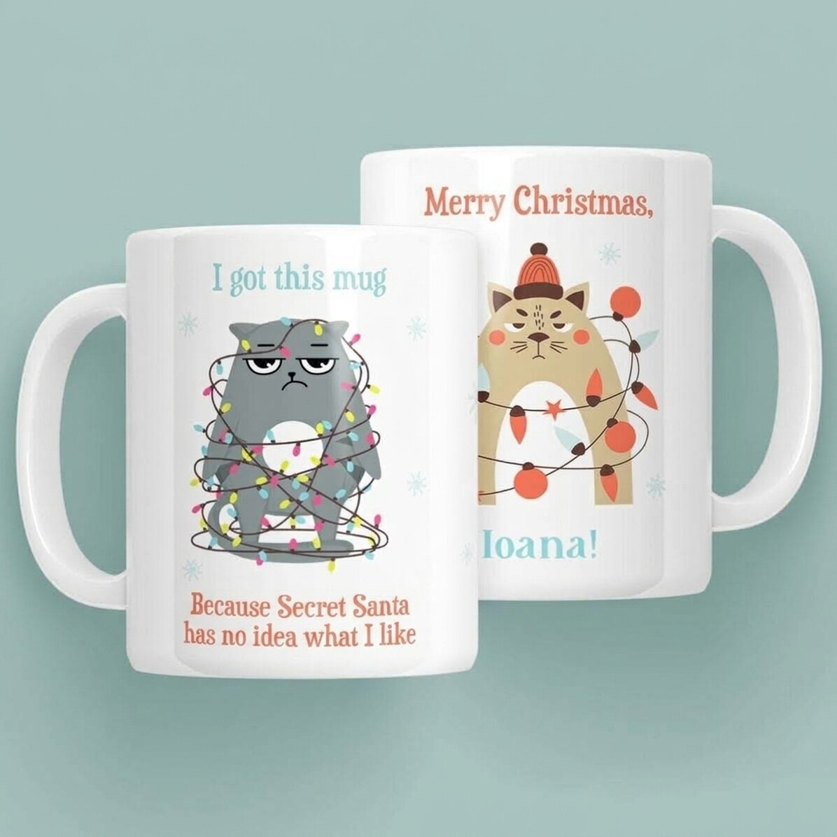 Tazza personalizzata con messaggio - Buon Natale!