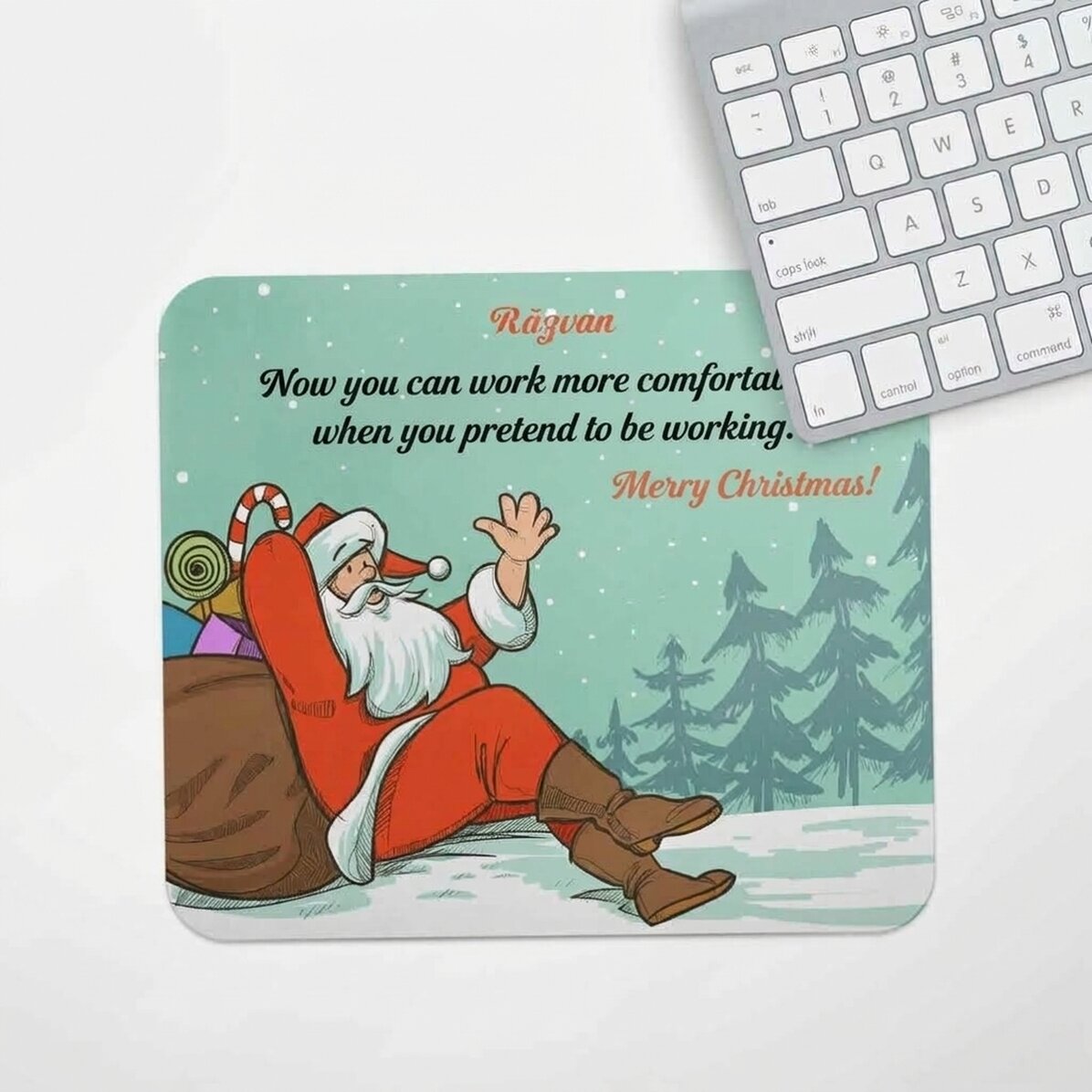 Tappetino per mouse personalizzato con scritta - Buon Natale!